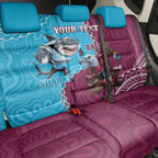 Personalised Eagles And Sharks Rugby Back Car Seat Cover Aboriginal Mix Polynesian Pattern