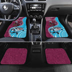 Personalised Eagles And Sharks Rugby Car Mats Aboriginal Mix Polynesian Pattern