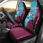 Personalised Eagles And Sharks Rugby Car Seat Cover Aboriginal Mix Polynesian Pattern