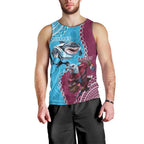 Personalised Eagles And Sharks Rugby Men Tank Top Aboriginal Mix Polynesian Pattern