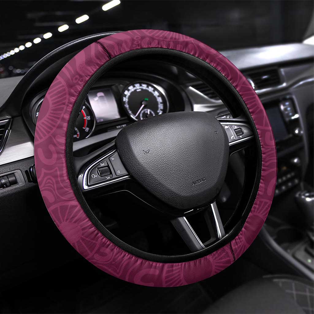 Eagles And Sharks Rugby Steering Wheel Cover Aboriginal Mix Polynesian Pattern