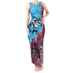 Personalised Eagles And Sharks Rugby Tank Maxi Dress Aboriginal Mix Polynesian Pattern