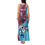 Personalised Eagles And Sharks Rugby Tank Maxi Dress Aboriginal Mix Polynesian Pattern