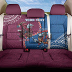 Personalised Eagles And Knights Rugby Back Car Seat Cover Aboriginal Mix Polynesian Pattern