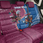 Personalised Eagles And Knights Rugby Back Car Seat Cover Aboriginal Mix Polynesian Pattern