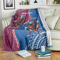 Personalised Eagles And Knights Rugby Blanket Aboriginal Mix Polynesian Pattern