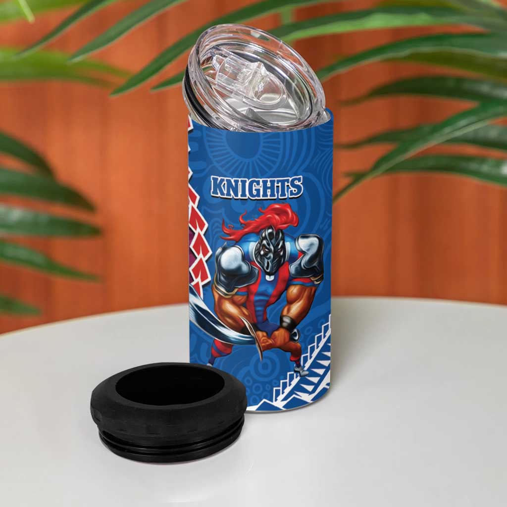 Eagles And Knights Rugby 4 in 1 Can Cooler Tumbler Aboriginal Mix Polynesian Pattern