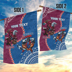 Personalised Eagles And Knights Rugby Garden Flag Aboriginal Mix Polynesian Pattern