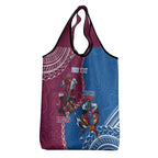 Personalised Eagles And Knights Rugby Grocery Bag Aboriginal Mix Polynesian Pattern