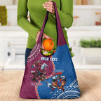 Personalised Eagles And Knights Rugby Grocery Bag Aboriginal Mix Polynesian Pattern