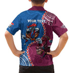 Personalised Eagles And Knights Rugby Hawaiian Shirt Aboriginal Mix Polynesian Pattern