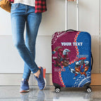 Personalised Eagles And Knights Rugby Luggage Cover Aboriginal Mix Polynesian Pattern