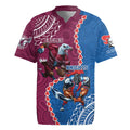 Personalised Eagles And Knights Rugby Rugby Jersey Aboriginal Mix Polynesian Pattern