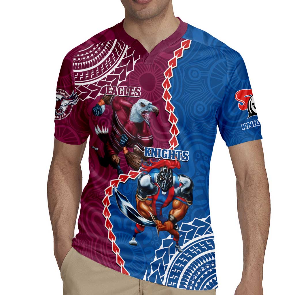 Personalised Eagles And Knights Rugby Rugby Jersey Aboriginal Mix Polynesian Pattern