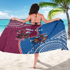 Personalised Eagles And Knights Rugby Sarong Aboriginal Mix Polynesian Pattern