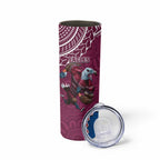 Eagles And Knights Rugby Skinny Tumbler Aboriginal Mix Polynesian Pattern
