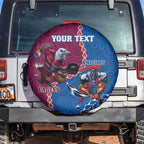 Personalised Eagles And Knights Rugby Spare Tire Cover Aboriginal Mix Polynesian Pattern