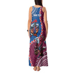 Personalised Eagles And Knights Rugby Tank Maxi Dress Aboriginal Mix Polynesian Pattern