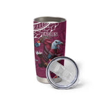 Eagles And Knights Rugby Tumbler Cup Aboriginal Mix Polynesian Pattern