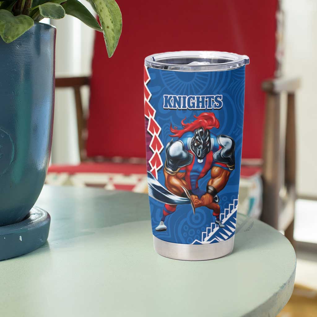 Eagles And Knights Rugby Tumbler Cup Aboriginal Mix Polynesian Pattern
