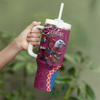 Eagles And Knights Rugby Tumbler With Handle Aboriginal Mix Polynesian Pattern