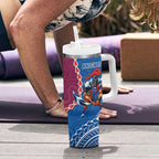 Eagles And Knights Rugby Tumbler With Handle Aboriginal Mix Polynesian Pattern
