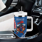 Eagles And Knights Rugby Tumbler With Handle Aboriginal Mix Polynesian Pattern
