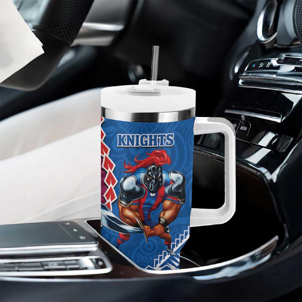 Eagles And Knights Rugby Tumbler With Handle Aboriginal Mix Polynesian Pattern