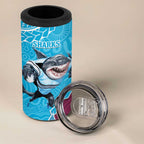 Sharks And Broncos Rugby 4 in 1 Can Cooler Tumbler Aboriginal Mix Polynesian Pattern