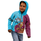 Personalised Sharks And Broncos Rugby Kid Hoodie Aboriginal Mix Polynesian Pattern