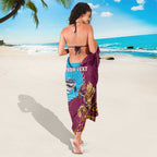 Personalised Sharks And Broncos Rugby Sarong Aboriginal Mix Polynesian Pattern