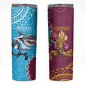 Sharks And Broncos Rugby Skinny Tumbler Aboriginal Mix Polynesian Pattern