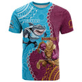 Personalised Sharks And Broncos Rugby T Shirt Aboriginal Mix Polynesian Pattern