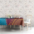 Personalised Sharks And Broncos Rugby Tablecloth Aboriginal Mix Polynesian Pattern