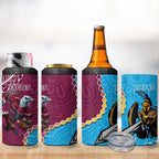 Eagles And Titans Rugby 4 in 1 Can Cooler Tumbler Aboriginal Mix Polynesian Pattern