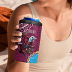 Eagles And Titans Rugby 4 in 1 Can Cooler Tumbler Aboriginal Mix Polynesian Pattern