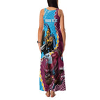 Personalised Eagles And Titans Rugby Family Matching Tank Maxi Dress and Hawaiian Shirt Aboriginal Mix Polynesian Pattern