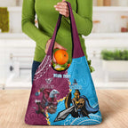 Personalised Eagles And Titans Rugby Grocery Bag Aboriginal Mix Polynesian Pattern