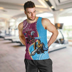 Personalised Eagles And Titans Rugby Men Tank Top Aboriginal Mix Polynesian Pattern