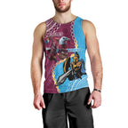 Personalised Eagles And Titans Rugby Men Tank Top Aboriginal Mix Polynesian Pattern