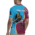 Personalised Eagles And Titans Rugby Rugby Jersey Aboriginal Mix Polynesian Pattern