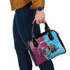 Personalised Eagles And Titans Rugby Shoulder Handbag Aboriginal Mix Polynesian Pattern