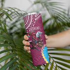 Eagles And Titans Rugby Skinny Tumbler Aboriginal Mix Polynesian Pattern