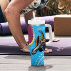 Eagles And Titans Rugby Tumbler With Handle Aboriginal Mix Polynesian Pattern