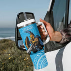 Eagles And Titans Rugby Tumbler With Handle Aboriginal Mix Polynesian Pattern