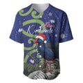 Personalized New Zealand Pukeko Christmas Baseball Jersey Meri Kirihimete Taniko Ponga Koru Blue - Aussie Hoodie