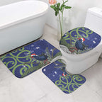 Personalized New Zealand Pukeko Christmas Bathroom Set Meri Kirihimete Taniko Ponga Koru Blue - Aussie Hoodie