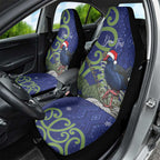Personalized New Zealand Pukeko Christmas Car Seat Cover Meri Kirihimete Taniko Ponga Koru Blue - Aussie Hoodie