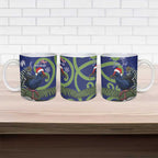 Personalized New Zealand Pukeko Christmas Ceramic Mug Meri Kirihimete Taniko Ponga Koru Blue - Aussie Hoodie