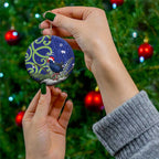 Personalized New Zealand Pukeko Christmas Ceramic Ornament Meri Kirihimete Taniko Ponga Koru Blue - Aussie Hoodie
